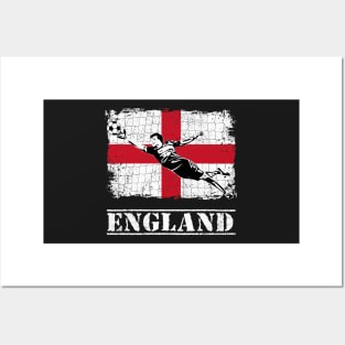 England Soccer Supporter Goalkeeper Shirt Posters and Art